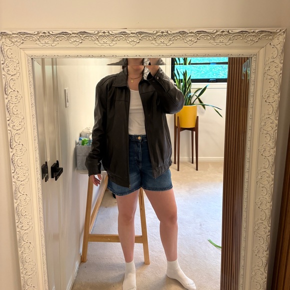 Leather bomber/varsity jacket - Picture 7 of 9